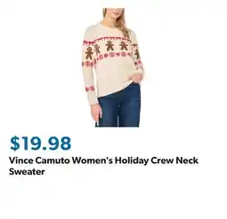 Sam's Club Vince Camuto Women's Holiday Crew Neck Sweater offer