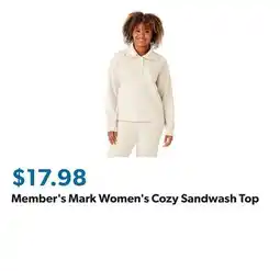 Sam's Club Member's Mark Women's Cozy Sandwash Top offer