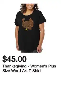 Belk Thanksgiving - Women's Plus Size Word Art T-Shirt offer