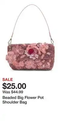 TJ Maxx Beaded Big Flower Pot Shoulder Bag offer