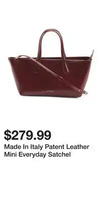 TJ Maxx Made In Italy Patent Leather Mini Everyday Satchel offer