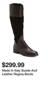 TJ Maxx Made In Italy Suede And Leather Regina Boots offer