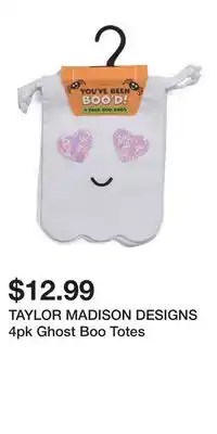TJ Maxx TAYLOR MADISON DESIGNS 4pk Ghost Boo Totes offer