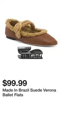 TJ Maxx Made In Brazil Suede Verona Ballet Flats offer