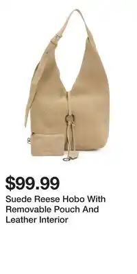 TJ Maxx Suede Reese Hobo With Removable Pouch And Leather Interior offer