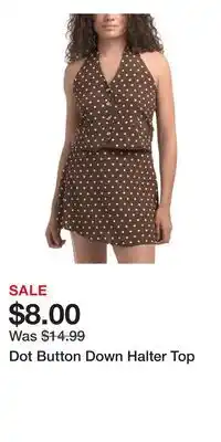 TJ Maxx Dot Button Down Halter Top offer