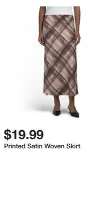 TJ Maxx Printed Satin Woven Skirt offer