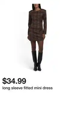 TJ Maxx long sleeve fitted mini dress offer
