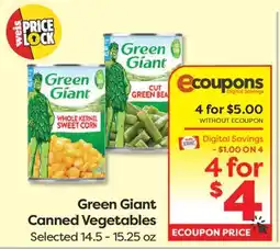 Weis Markets Green Giant Canned Vegetables offer