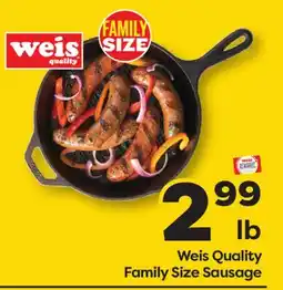 Weis Markets Weis Quality Family Size Sausage offer
