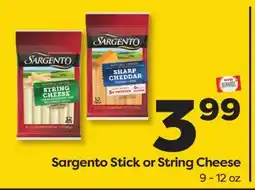 Weis Markets Sargento Stick or String Cheese offer