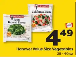 Weis Markets Hanover Value Size Vegetables offer