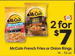 Weis Markets McCain French Fries or Onion Rings offer