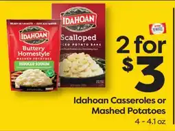 Weis Markets Idahoan Casseroles or Mashed Potatoes offer