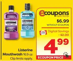 Weis Markets Listerine Mouthwash offer