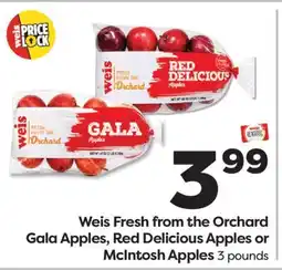 Weis Markets Weis Fresh from the Orchard Gala Apples, Red Delicious Apples or McIntosh Apples offer