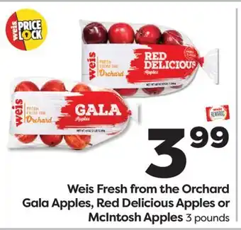 Weis Markets Weis Fresh from the Orchard Gala Apples, Red Delicious Apples or McIntosh Apples offer