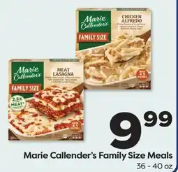 Weis Markets Marie Callender's Family Size Meals offer