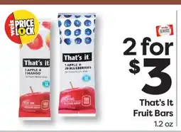 Weis Markets That's It Fruit Bars offer