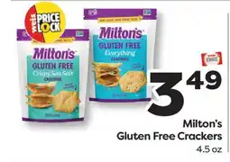 Weis Markets Milton's Gluten Free Crackers offer