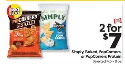 Weis Markets Simply, Baked, PopCorners, or PopCorners Protein offer