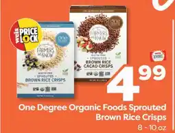 Weis Markets One Degree Organic Foods Sprouted Brown Rice Crisps offer