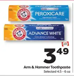 Weis Markets Arm & Hammer Toothpaste offer