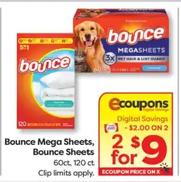 Weis Markets Bounce Mega Sheets, Bounce Sheets offer