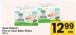 ACME Open Nature Free or Clear Baby Wipes offer