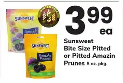 ACME Sunsweet Bite Size Pitted or Pitted Amazin Prunes offer