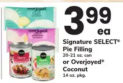 ACME Signature SELECT Pie Filling 20-21 oz. can or Overjoyed Coconut 14 oz. pkg offer