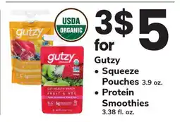 ACME Gutzy β’ Squeeze Pouches 3.9 oz. β’ Protein Smoothies 3.38 fl. oz offer