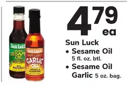 ACME Sun Luck Sesame Oil 5 fl. oz. btl., Sesame Oil Garlic 5 oz. bag offer