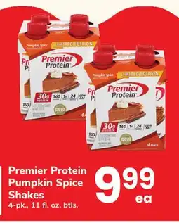 ACME Premier Protein Pumpkin Spice Shakes offer
