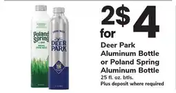 ACME Deer Park Aluminum Bottle or Poland Spring Aluminum Bottle offer