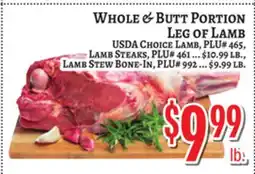 Trade Fair Supermarket WHOLE & BUTT PORTION LEG OF LAMB offer