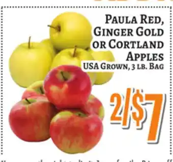 Trade Fair Supermarket PAULA RED, GINGER GOLD OR CORTLAND APPLES offer