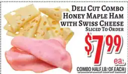 Trade Fair Supermarket DELI CUT COMBO Honey Maple Ham WITH SWISS CHEESE offer