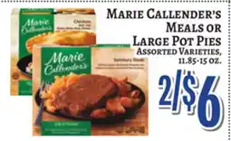 Trade Fair Supermarket MARIE CALLENDER'S MEALS OR LARGE POT PIES offer