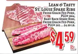 Trade Fair Supermarket LEAN & TASTY ST. LOUIE SPARE RIBS offer