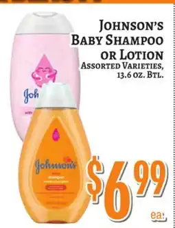 Trade Fair Supermarket JOHNSON'S BABY SHAMPOO OR LOTION offer