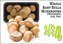 Trade Fair Supermarket WHOLE BABY BELLA MUSHROOMS offer