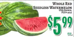 Trade Fair Supermarket WHOLE RED SEEDLESS WATERMELON offer