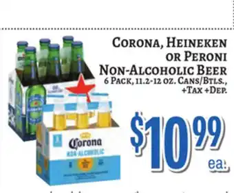 Trade Fair Supermarket CORONA, HEINEKEN OR PERONI NON-ALCOHOLIC BEER offer