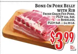 Trade Fair Supermarket BONE-IN PORK BELLY WITH RIB offer