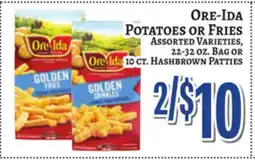 Trade Fair Supermarket ORE-IDA POTATOES OR FRIES offer