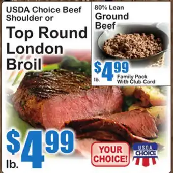 SuperFresh USDA Choice Beef Shoulder or Top Round London Broil offer