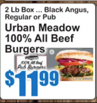 SuperFresh Urban Meadow 100% All Beef Burgers offer