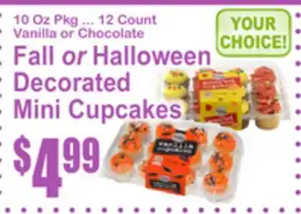 SuperFresh Fall or Halloween Decorated Mini Cupcakes offer