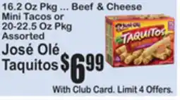 SuperFresh José Olé Taquitos offer
